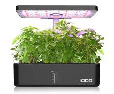 iDOO Giardino Intelligente con LED Lampada da Coltivazione, Giardino Idroponica da Interno, Timer Automatico, Smart Garden con 12 baccelli, Altezza Regolabile, Nero
