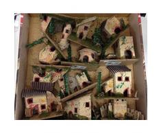 Decorazione Natale Presepe Casette Casolari Assortiti 6x5x8cm 12 Pz Mi003747