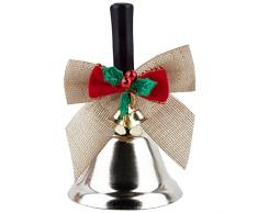 Campanelle Natalizie Metallo Campanella a Mano Campanella Babbo Natale Slitta Fiocchi Natalizi Accessori Travestimento Costume Natale Gadget Decorazioni Natalizie Ristorante Cucina Hotel Bar