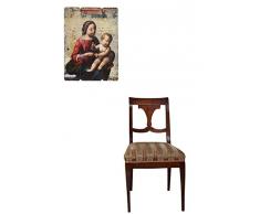 Icona legno quadro Maria con Gesù tipografia 50x70cm stile antico Madonna