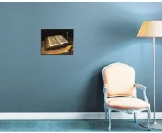 Vincent Van Gogh - Natura Morta con Bibbia, 1885 Stampa su Tela (50 x 40cm)