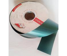 NASTRO LISCIO COLORATO PER ADDOBBI FESTE CERIMONIE EVENTI INCARTARE REGALI E FIORI FESTE DI COMPLEANNO MATRIMONIO SPOSI E NASCITA (VERDE PETROLIO P126)