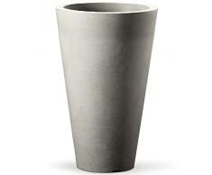 Deuba Vaso da Esterno Alto Capri Ø40x70cm Tondo Fioriera Giardino Balcone Terrazza Piante Fiori