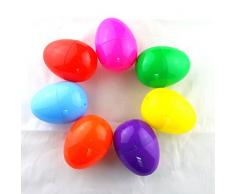 luoem 12 pellicole uova di Pasqua di plastica decorazioni fai-da-te per le uova di Pasqua Set di Caccia regalo de Pasqua Stuffer feste di Pasqua favorece 6 cm, colore: Colori assortiti