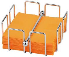 Portatovaglioli APS Bar, distributore di tovaglioli in metallo cromato, portatovaglioli da cocktail, incl. pesi, 14 x 14 cm, altezza 6,5 cm, per 50 tovaglioli