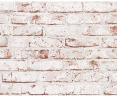 A.S. Creation 907813 - Carta da parati New England in simil pietra, colore: Beige/Marrone/Rosso