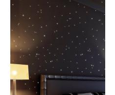 Cielo Di Loft Wandtattoo 350 fluorescente Punti luce e Stelle luminose - autoadesivo 150 + 200 punti) - Adesivo da parete con lungo luminosità, ideale per cameretta bambini camera letto