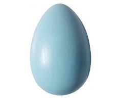 Uovo di struzzo blu, 17 cm, cavità azzurra – 16574 – XL uova per decorazione pasquale, azzurro, uova decorative, grandi uova di Pasqua, riproduzione in plastica, uova di Pasqua