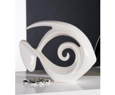 ' - Scultura decorativa pesce "Atlantico bianco