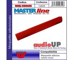 Moquette acustica adesiva per rivestimento box colore rosso vivo. Dimensioni cm70x140