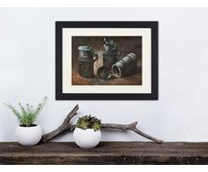 Vincent Van Gogh - Natura Morta Con Tre Boccali Di Birra, 1884 Poster Da Collezione Incorniciato (40 x 30cm)