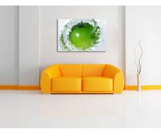 Apple fruit frutta pittura su tela, enormi Immagini XXL completamente incorniciato in verde mela con barella acqua. Stampa artistica su quadro a parete con cornice. Più economico di pittura o di un dipinto a olio, non un manifesto