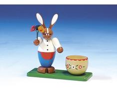 Coniglietto di pasqua con il portauovo, voce dipinta di 13 cm Pasqua NUOVA