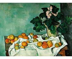 Feeling at home Quadro-su-Tela-Mele-e-Primule-Cezanne,-Paul-Paesaggio-88_X_117cm