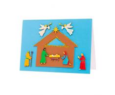 Baker Ross Mini Forme in Legno Presepe (Pacchetto di 45) - attività Creative Natalizie