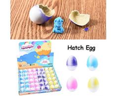 fancyU Uova da Cova, Uova di Pasqua con Giocattoli allInterno per Bambini Cestino di Pasqua Stuffers Regali Riempitrici Deformazione Puzzle Toy Animal Egg
