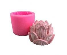 Ayrsjcl 1pc 3D Muffa della Candela del Silicone Stampi in Resina Epossidica Stampi Candela Decor Toll Fiore Sapone Stampo Colata Polimero Candele Fare
