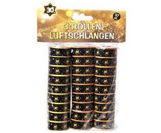 Udo Schmidt GmbH, stelle filanti da 30, colore nero/oro, decorazione per feste di compleanno