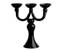 Candeliere, portacandela, candelabro, collezione "SHIVA", 36 cm, candela, nero (AMARA DESIGN powered by CRISTALICA)