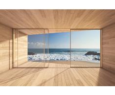 Carta da Parati Foto,bay View 109' 366 x 254cm Oceano Mare Spiaggia Duna - fotomurali - Poster Gigante - inclusivo Pasta Polvere di Colla Nuova XXL