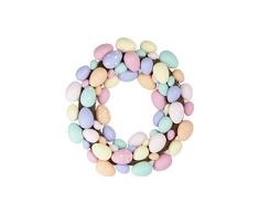 HEITMANN DECO Ghirlanda di Uova di Pasqua Colorata in Colori Pastello – Corona per Porta, Decorazione da Parete, Decorazione da Tavolo – Primavera, Pasqua