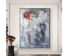 Pittura Ad Olio Dipinto A Mano Su Tela - Modello Astratto Grigio Colorato Astratto Moderno Wall Art Murale Immagini Di Grandi Dimensioni Opere DArte Decorativa Per La Casa Soggiorno Camera Da Letto