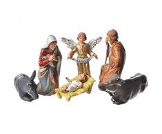 Holyhome Natività 6 Pezzi Moranduzzo - Landi cm 8 (3,14 Inch) | Natività 6 pezzi | Statuine per Presepe Moranduzzo (Natività 6 Pezzi cm 8 (3,14 Inch))