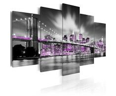 murando Quadro New York NY 200x100 cm 5 pezzi Stampa su tela in TNT XXL Immagini moderni Murale Fotografia Grafica Decorazione da parete City Citta 030102-25