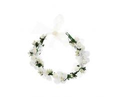 Fiori Corona Fascia Capelli,Coroncine Fiori Regolabile Coroncine Fiori per Capelli Ghirlanda per Festival Matrimonio Festa,Fascia da Sposa Floreale
