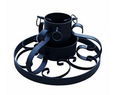 Spetebo - Supporto per albero di Natale (altezza max. 250 cm), stile anticato, in metallo, diametro 34 cm