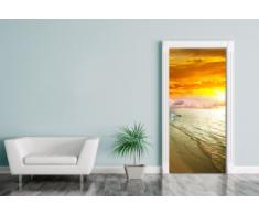 Bilderdepot24 Foglio adesivo per porte " Tramonto sulla spiaggia I" 90x200cm - autoadesivo, direttamente dal produttore