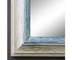 Artecentro Cornice per Quadri Tele - Shabby Chic Bianco-Colore in Legno Varie Misure Offerta (Bianco/Blu, 50x70)