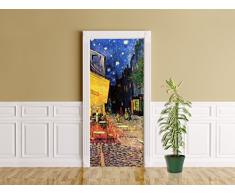 Bilderdepot24 Foglio Adesivo per Porte Vincent Van Gogh - Vecchi Maestri Terrazza del caffè la Sera - Autoadesivo, Direttamente dal Produttore
