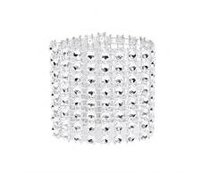 100Pcs Anelli Portatovagliolo di Squilla l'Anello con l'Orecchino Plastica di Chiusura con l'Ornamento della Tabella del Nastro dell'Involucro della Maglia del Diamante per l'Anniversario di Compleanno del Festa di Cerimonia nuziale, Colore Argento