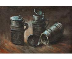 1art1 Vincent Van Gogh Poster Natura Morta Con Tre Boccali Di Birra, 1884 Stampa DArte 120x80 cm