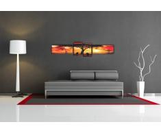 Quadro su tela africa 145 x 30 cm 4 tele modello nr XXL 6701. I quadri sono montati su telai di vero legno. Stampa artistica intelaiata e pronta da appendere