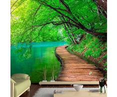 Fotomurale murando Carta da parati 400x280 cm TNT Murale alla moda Decorazione da Muro XXL Poster Gigante Design Carta per pareti scenario natura ponte c-A-0073-a-b