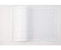 Zenoni&Colombi Centro Tavola Ricamato a Mano Gigliuccio Made in Italy 50x50cm Puro Cotone