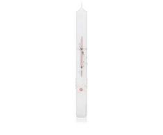 wiede Uomo 167100.016Â Il Battesimo Comunione Cresima Candela, Cera, Rosa, 40Â x 4Â cm