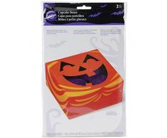 Set di 3 scatole porta muffin e cupcake Zucca di Halloween Wilton