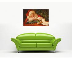 Lettera a Babbo Natale Stampa Artistica da Parete ambiente, puntine Tela Legno, 02- A3 - 16" X 12" (40CM X 30CM)