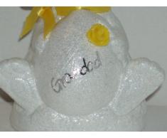 Grandad ", motivo: coniglietto pasquale, decorazione commemorativa per decorazioni, motivo: Rose, colore: Giallo