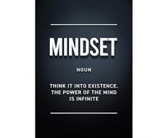 GREAT ART Poster Motivazione Nero – Mindset – Pensiero Potere della Mente Successo Stile Moderno Imprenditore Startup Anniversario Regalo Stampa Decorazione Murale 59,4 x 42 cm