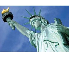 1art1 New York - Statua della libertà, Indipendenza Stampa su Tela (30 x 20cm)