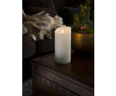 Konstsmide 3D Living candela senza fiamma luce a batteria con 4Â o 8Â ore Funzione timer 13.5Â x 7.5Â cm, bianco caldo, cera, Warm White, 21.5 x 10 cm
