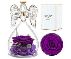 Sunia Rosa Stabilizzata Angelo Regali di Angelo per le Donne Regalo di Nonna Figurine di Angeli Regali di Compleanno Idea per la Mamma Natale Festa della Mamma Regalo - Viola