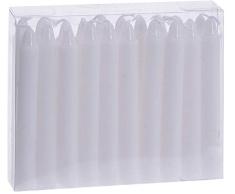 Piccole candele in vera cera, confezione da 20 pezzi, colore bianco, candele natalizie, altezza circa 11 cm, candela per albero di Natale, candela decorativa