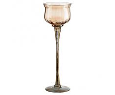 Candeliere, portacandela, candelabro, collezione "SAHARA", 40 cm, candela, oro (AMARA DESIGN powered by CRISTALICA)