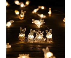 Luce della stringa Ghirlanda luminosa Coniglietti pasquali decorazioni Strisce di luci pasquali da appendere arredamento coniglietto pasquale a led a batteria Dentro fuori Albero di Pasqua