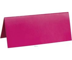 Artificiali - Segna posto x10 Fucsia in cartone 3 x 7 cm - Scegli il tuo colore: Fucsia